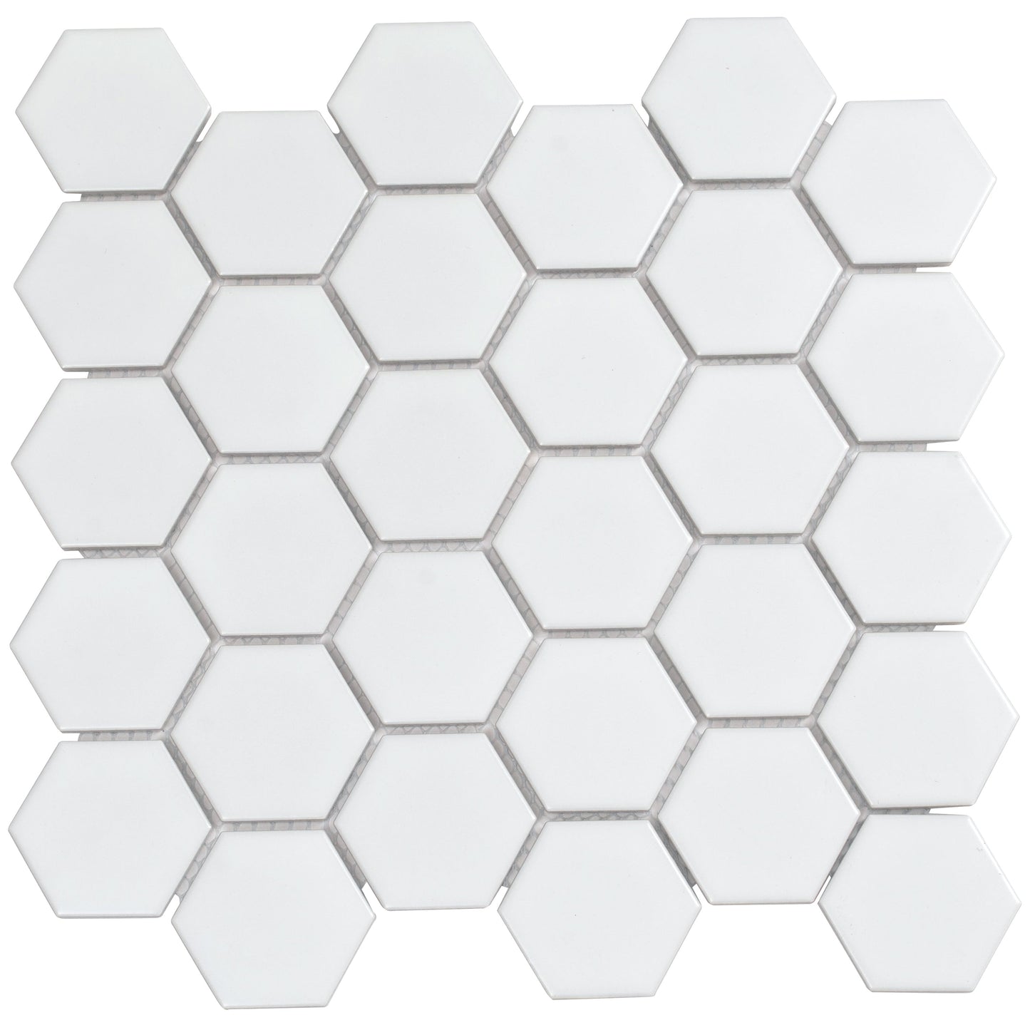 White 11x11 Matte Hexagon Porcelain Mosaic Tile (10 pack, 8.25 sq ft/case)