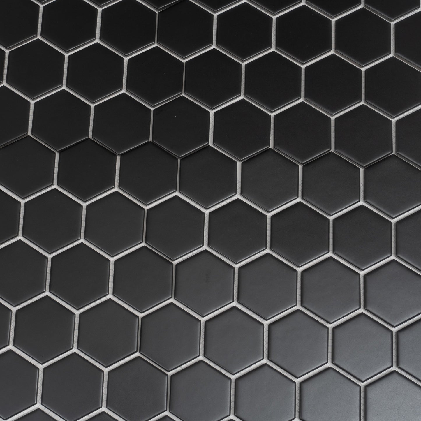 Black 11x11 Matte Hexagon Porcelain Mosaic Tile (10 pack, 8.25 sq ft/case) - Sample