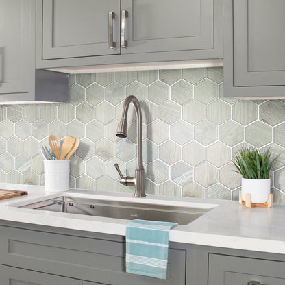 Light Gray 10x12 Matte Hexagon Porcelain Mosaic Tile (5 pack, 4.02 sq ft/case)
