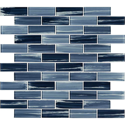 MSI Oceania Azul Subway Glass Mosaic Tile 11.75"x12"