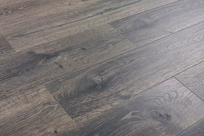 Oyster Textured/EIR 6.61"x72.83" Laminate Flooring 12mm - Pitch Dark