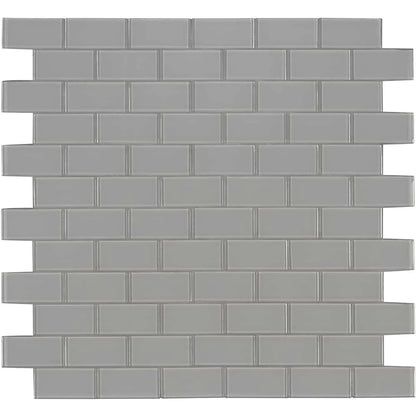 MSI Oyster Gray Subway Glass Mosaic Tile 11.88"x13.88"