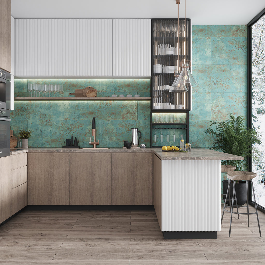 Viridian Green 18x48 Matte Ceramic Large Format Tile (4 pack, 22.98 sq ft/case) - Sample