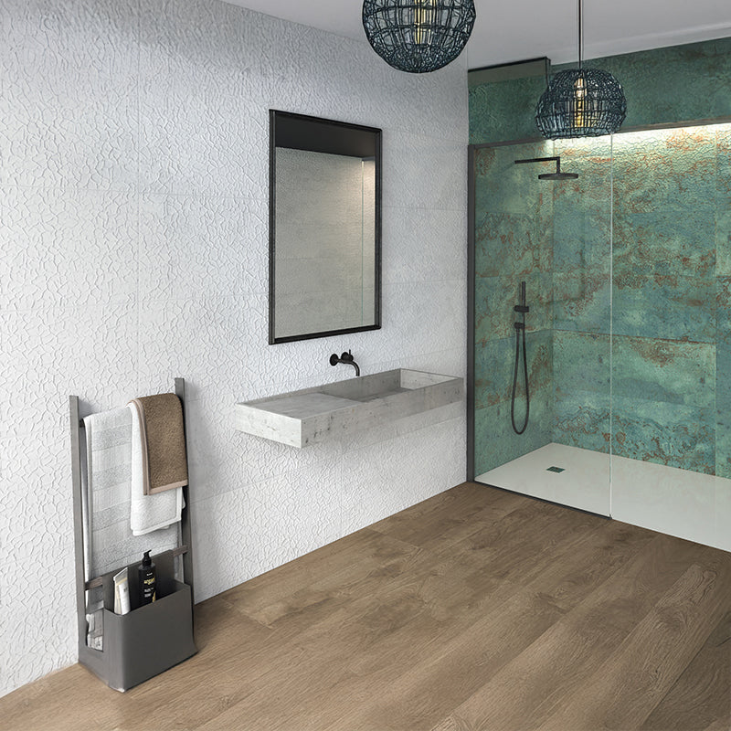 Viridian Green 18x48 Textured Ceramic Large Format Tile (3 pack, 17.23 sq ft/case) - Sample
