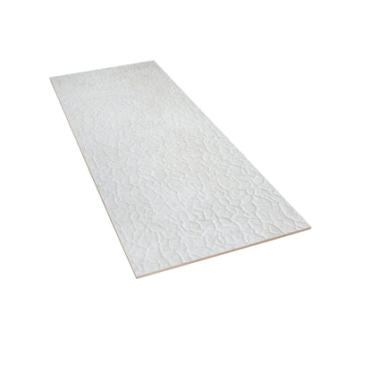 Pearl White 18x48 Textured Ceramic Large Format Tile (3 pack, 17.23 sq ft/case)