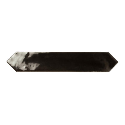 Black 2x10 Glossy Picket Ceramic Tile (23 pack, 2.37 sq ft/case)