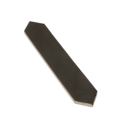 Black 2x10 Glossy Picket Ceramic Tile (23 pack, 2.37 sq ft/case) - Sample