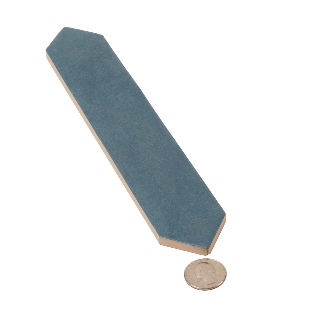 Teal Blue 2x10 Matte Picket Ceramic Tile (23 pack, 2.37 sq ft/case)