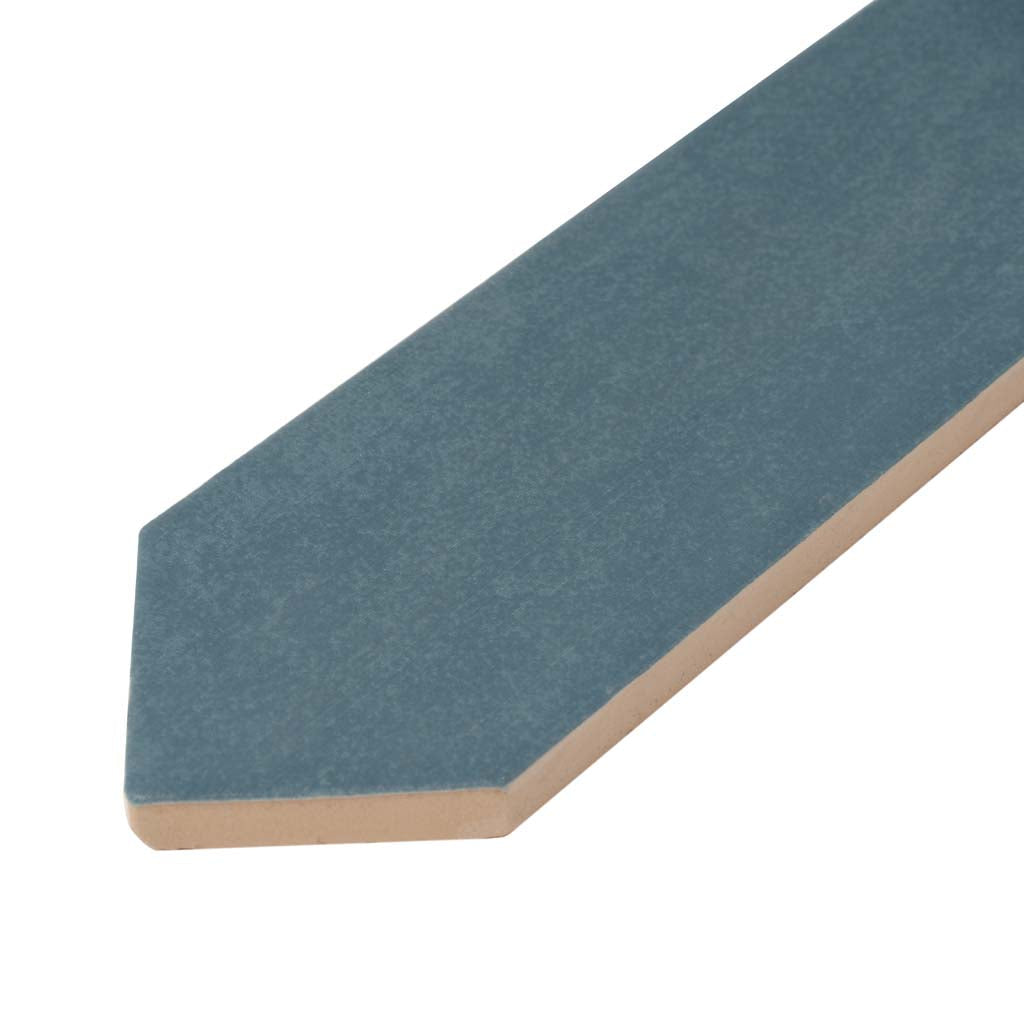 Teal Blue 2x10 Matte Picket Ceramic Tile (23 pack, 2.37 sq ft/case) - Sample