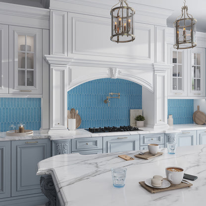 Teal Blue 2x10 Matte Picket Ceramic Tile (23 pack, 2.37 sq ft/case)