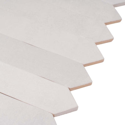 Pearl White 2x10 Matte Picket Ceramic Tile (23 pack, 2.37 sq ft/case) - Sample