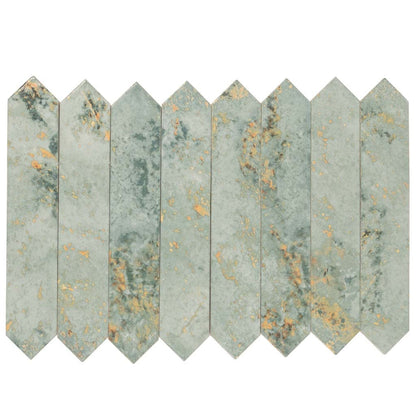 Moss Green 2x10 Glossy Picket Ceramic Tile (23 pack, 2.37 sq ft/case)