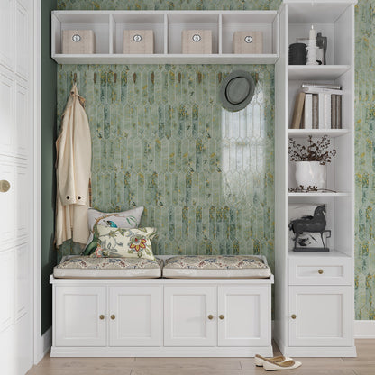 Moss Green 2x10 Glossy Picket Ceramic Tile (23 pack, 2.37 sq ft/case)