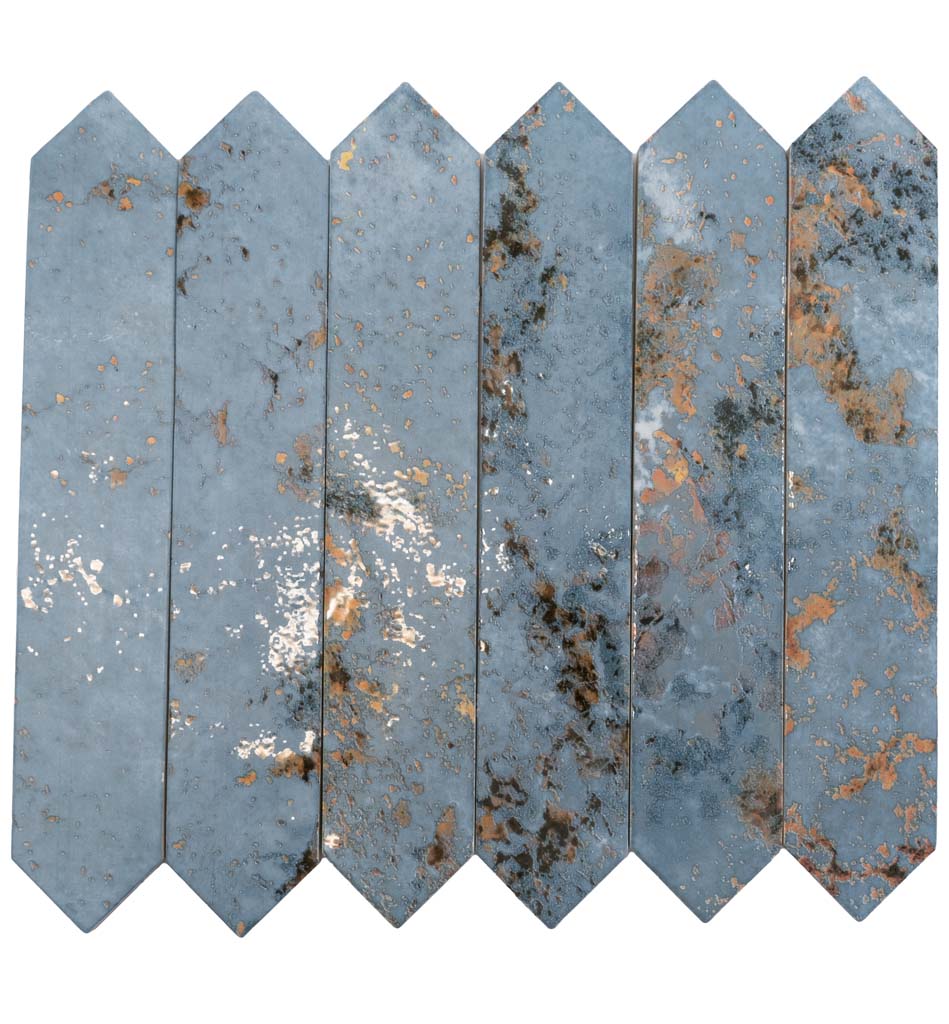 Blue 2x10 Glossy Picket Ceramic Tile (23 pack, 2.37 sq ft/case)