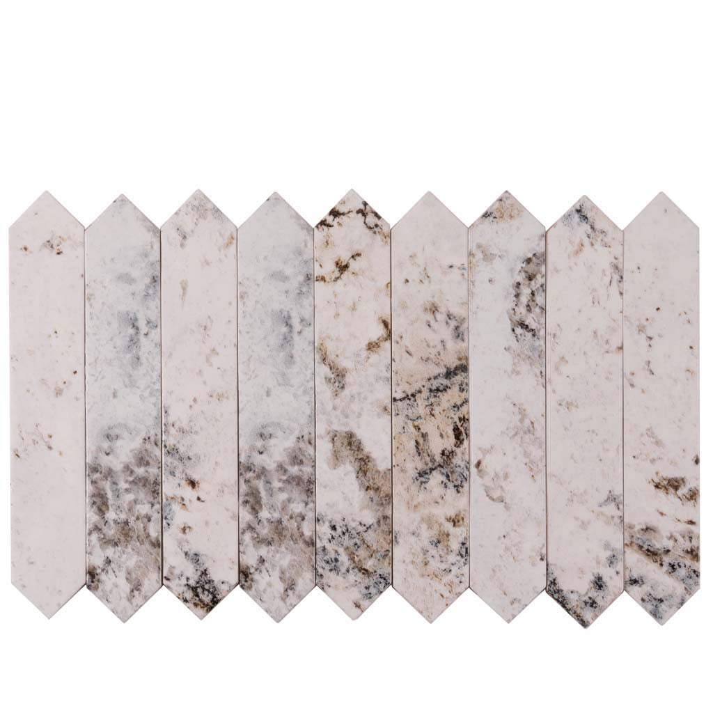 Cotton White 2x10 Picket Glossy Ceramic Tile (23 pack, 2.37 sq ft/case)