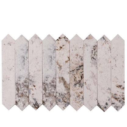 Cotton White 2x10 Picket Glossy Ceramic Tile (23 pack, 2.37 sq ft/case)