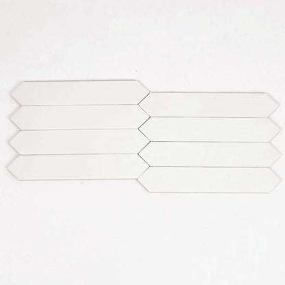 Cotton White 2x10 Matte Picket Ceramic Tile (23 pack, 2.37 sq ft/case) - Sample