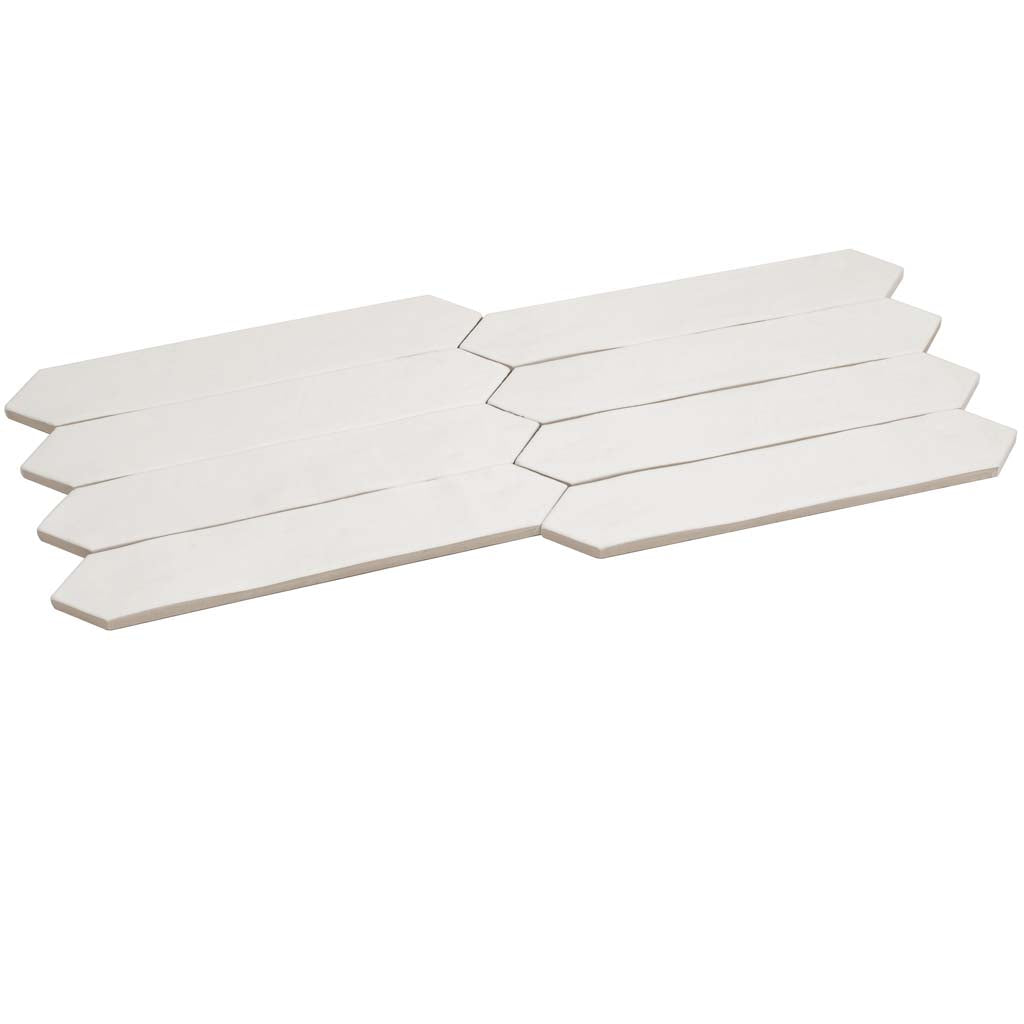 Cotton White 2x10 Matte Picket Ceramic Tile (23 pack, 2.37 sq ft/case)