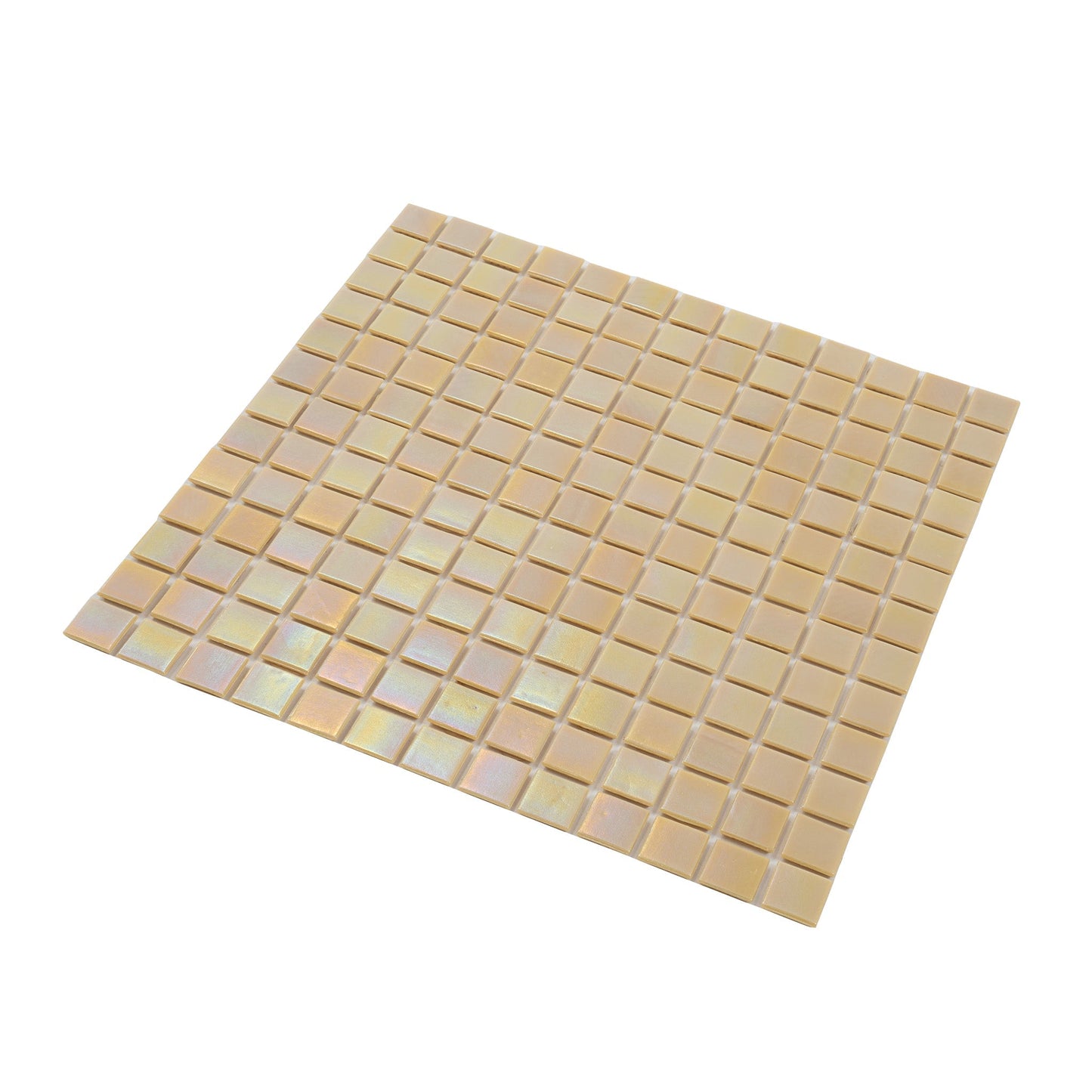 Beige 12x12 Uniform Square Glossy Glass Mosaic Tile (20 pack, 20 sq ft/case)