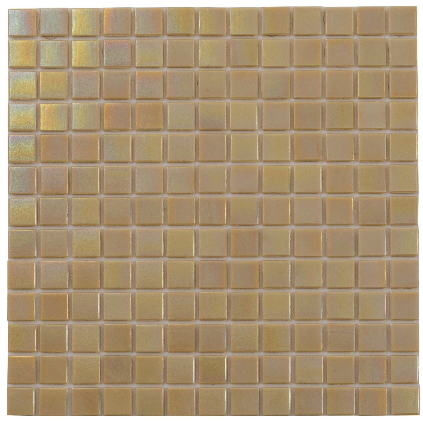Beige 12x12 Uniform Square Glossy Glass Mosaic Tile (20 pack, 20 sq ft/case) - Sample