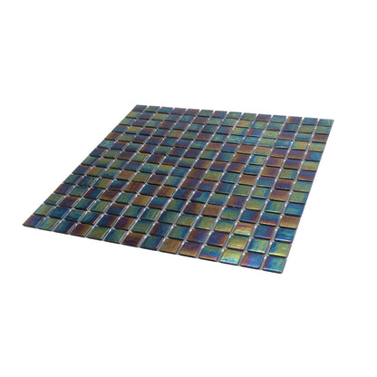 Black Iridescence 12x12 Glossy Uniform Square Glass Mosaic Tile (20 pack, 20 sq ft/case)