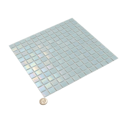 Stone Blue 12x12 Glossy Uniform Square Glass Mosaic Tile (20 pack, 20 sq ft/case) - Sample