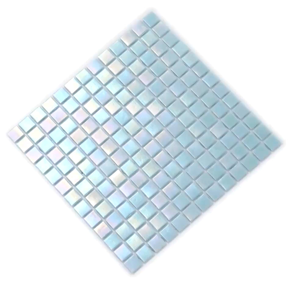 Stone Blue 12x12 Glossy Uniform Square Glass Mosaic Tile (20 pack, 20 sq ft/case) - Sample