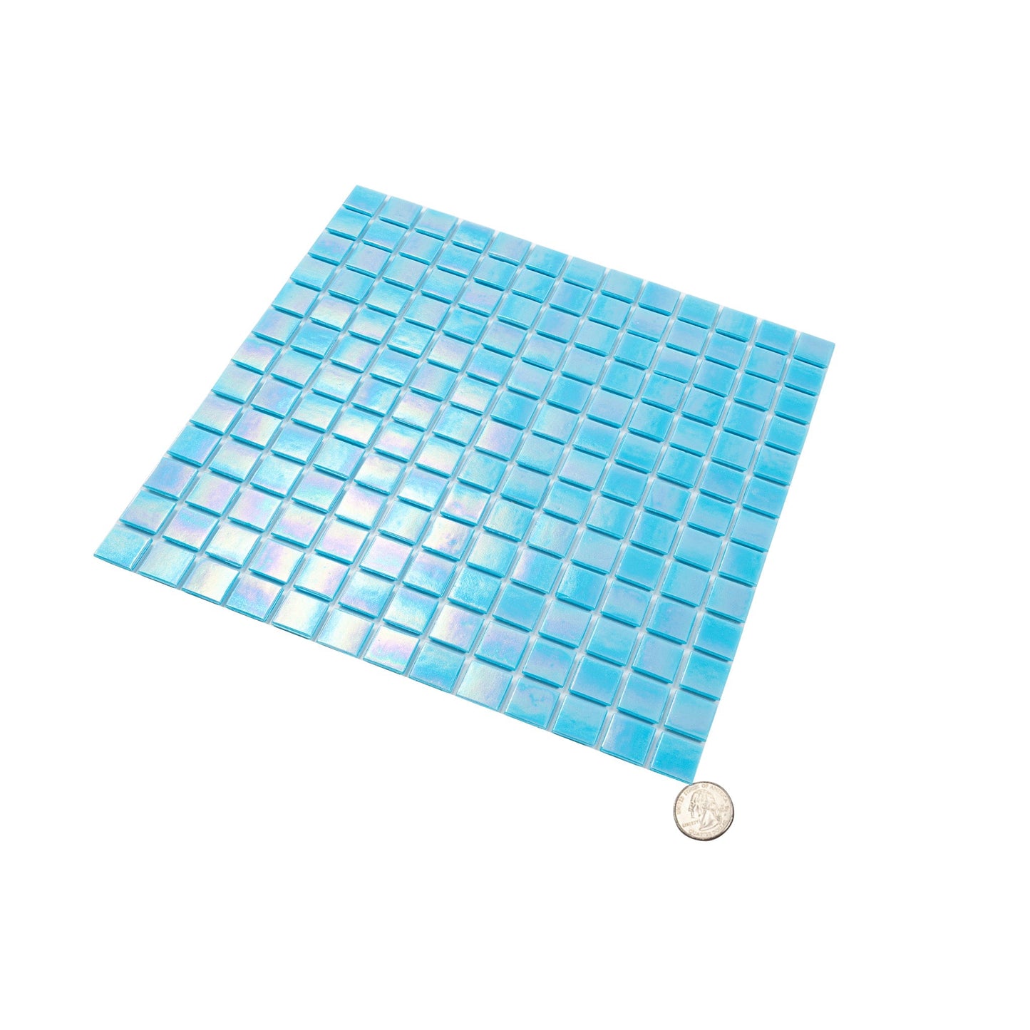 Turquoise Blue 12x12 Glossy Uniform Square Glass Mosaic Tile (20 pack, 20 sq ft/case)