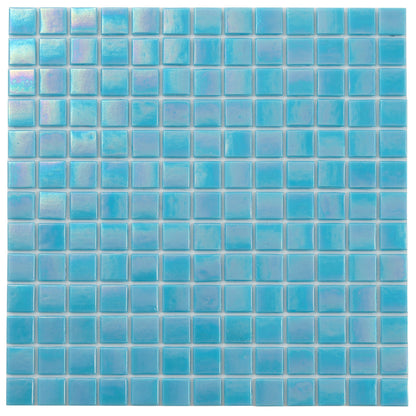 Turquoise Blue 12x12 Glossy Uniform Square Glass Mosaic Tile (20 pack, 20 sq ft/case)