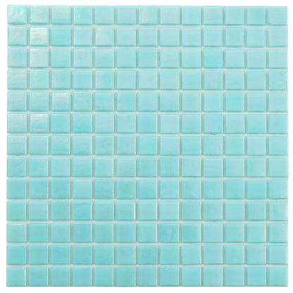Sky Blue 12x12 Glossy Glass Uniform Square Mosaic Tile (20 pack, 20 sq ft/case)