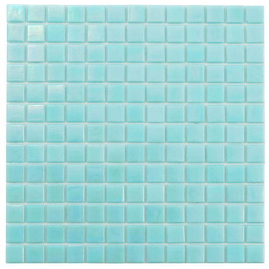Sky Blue 12x12 Glossy Glass Uniform Square Mosaic Tile (20 pack, 20 sq ft/case)