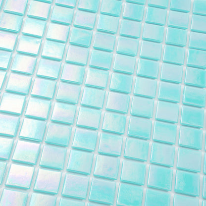 Sky Blue 12x12 Glossy Glass Uniform Square Mosaic Tile (20 pack, 20 sq ft/case)