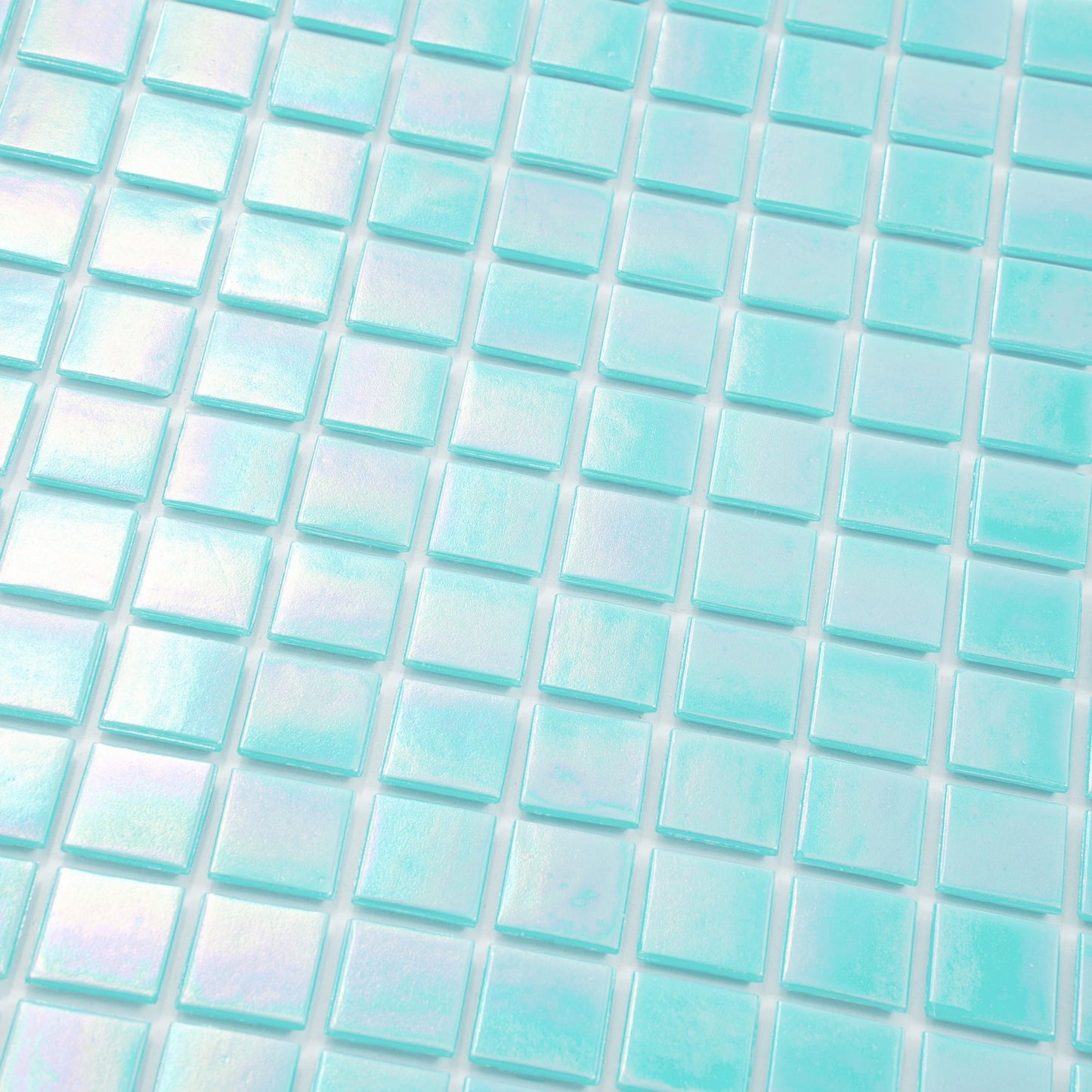 Sky Blue 12x12 Glossy Glass Uniform Square Mosaic Tile (20 pack, 20 sq ft/case) - Sample
