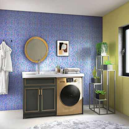 Royal Blue 12x12 Uniform Square Glossy Glass Mosaic Tile (20 pack, 20 sq ft/case) - Sample