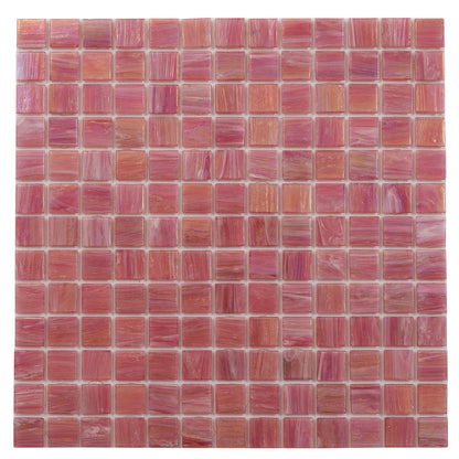 Punch Pink 12x12 Glossy Uniform Square Glass Mosaic Tile (20 pack, 20 sq ft/case) - Sample