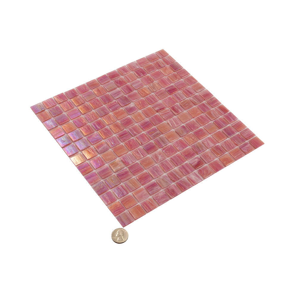 Punch Pink 12x12 Glossy Uniform Square Glass Mosaic Tile (20 pack, 20 sq ft/case) - Sample