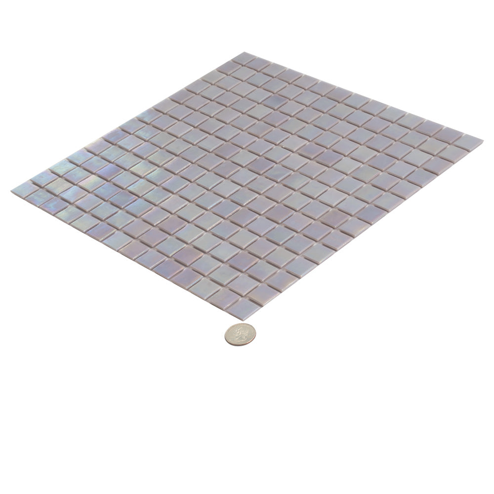 Pearlescent Pink 12x12 Glossy Uniform Square Glass Mosaic Tile (20 pack, 20 sq ft/case)