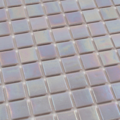 Pearlescent Pink 12x12 Glossy Uniform Square Glass Mosaic Tile (20 pack, 20 sq ft/case) - Sample