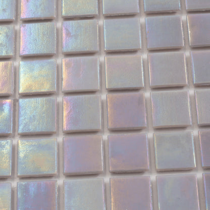 Pearlescent Pink 12x12 Glossy Uniform Square Glass Mosaic Tile (20 pack, 20 sq ft/case) - Sample