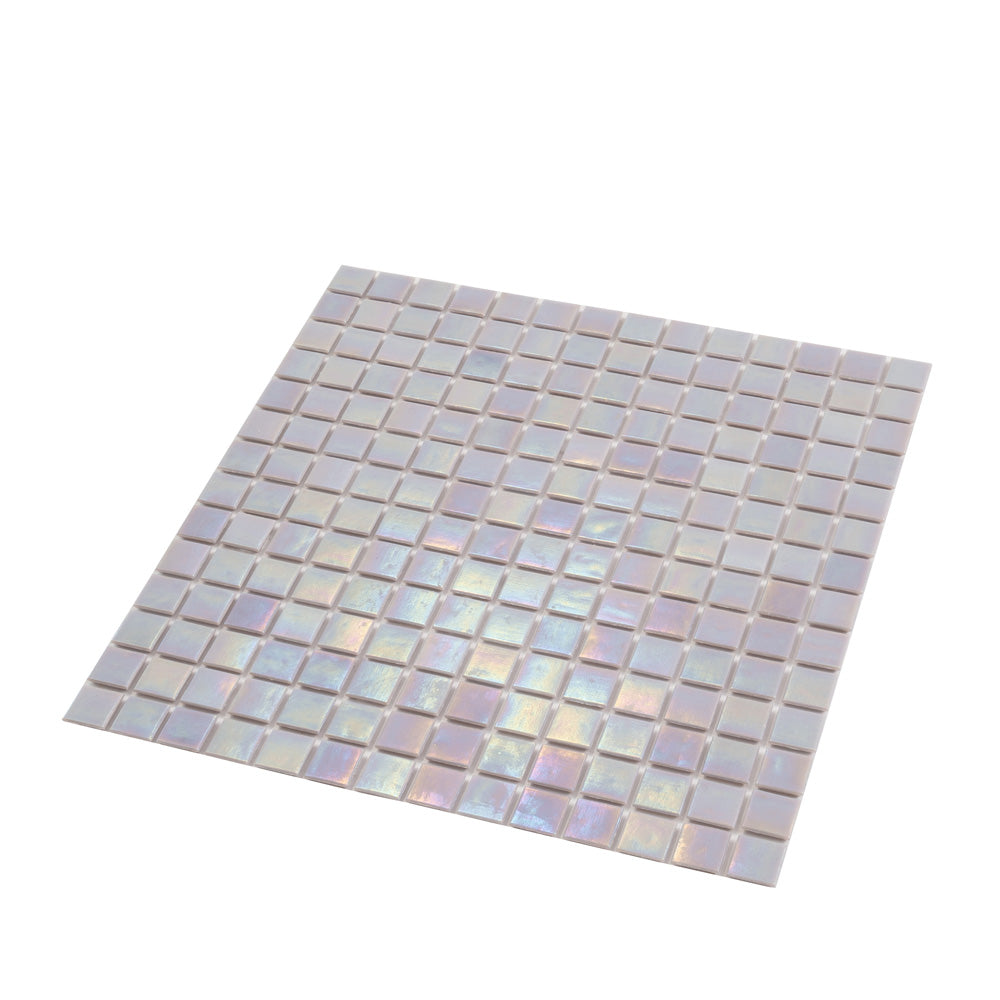 Pearlescent Pink 12x12 Glossy Uniform Square Glass Mosaic Tile (20 pack, 20 sq ft/case)