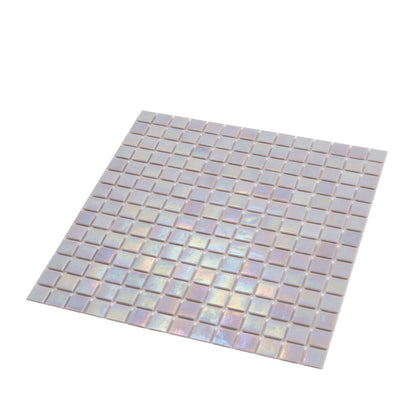 Pearlescent Pink 12x12 Glossy Uniform Square Glass Mosaic Tile (20 pack, 20 sq ft/case)