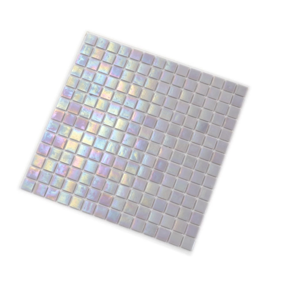 Pearlescent Pink 12x12 Glossy Uniform Square Glass Mosaic Tile (20 pack, 20 sq ft/case)