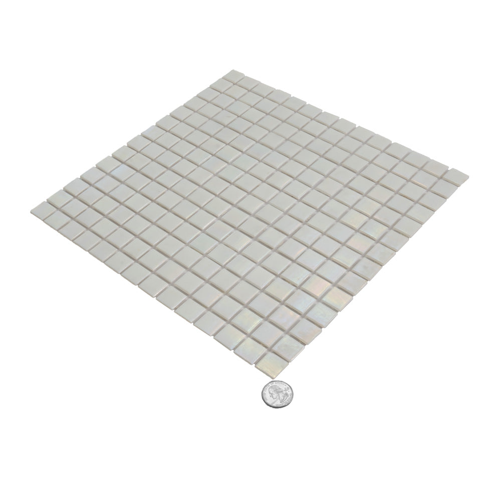White 12x12 Glossy Uniform Square Glass Mosaic Tile (20 pack, 20 sq ft/case)