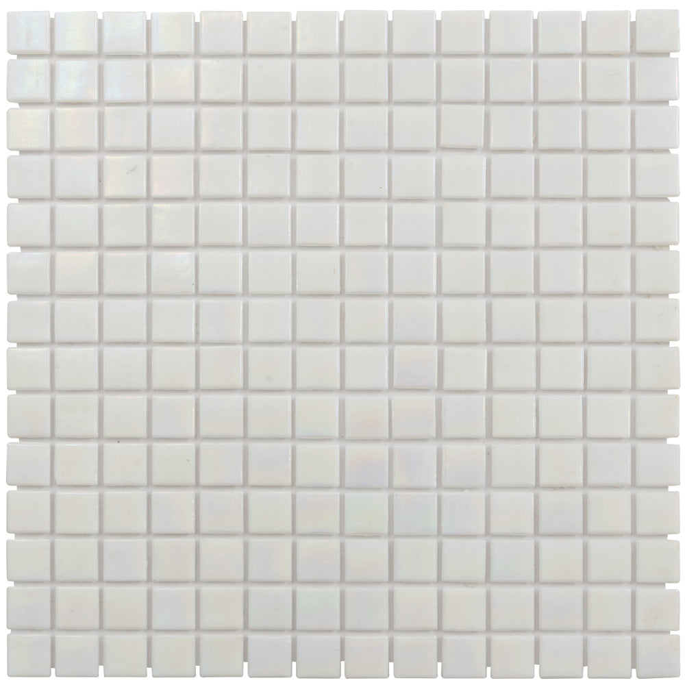White 12x12 Glossy Uniform Square Glass Mosaic Tile (20 pack, 20 sq ft/case)