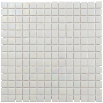 White 12x12 Glossy Uniform Square Glass Mosaic Tile (20 pack, 20 sq ft/case) - Sample
