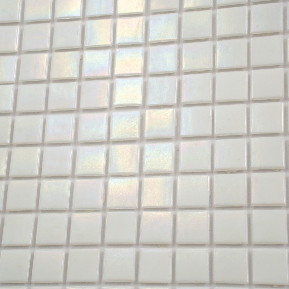 White 12x12 Glossy Uniform Square Glass Mosaic Tile (20 pack, 20 sq ft/case)