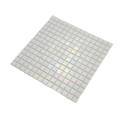 White 12x12 Glossy Uniform Square Glass Mosaic Tile (20 pack, 20 sq ft/case)