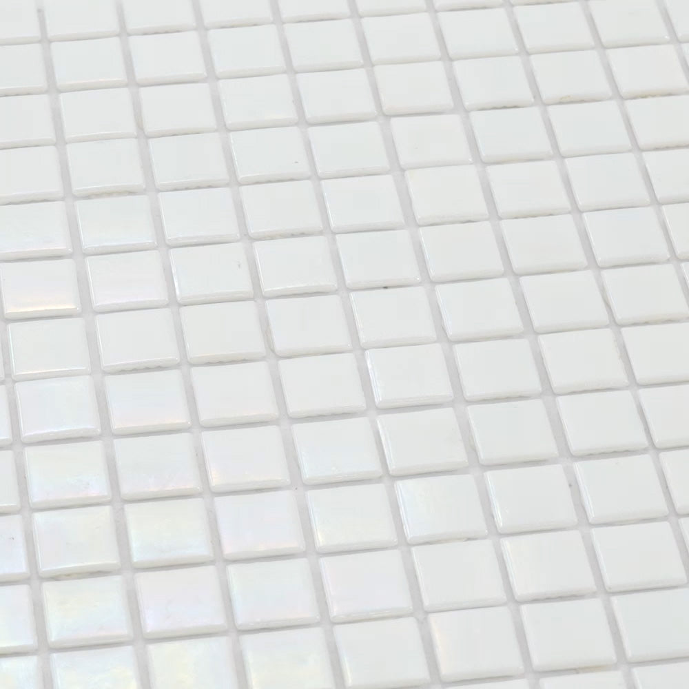White 12x12 Glossy Uniform Square Glass Mosaic Tile (20 pack, 20 sq ft/case)
