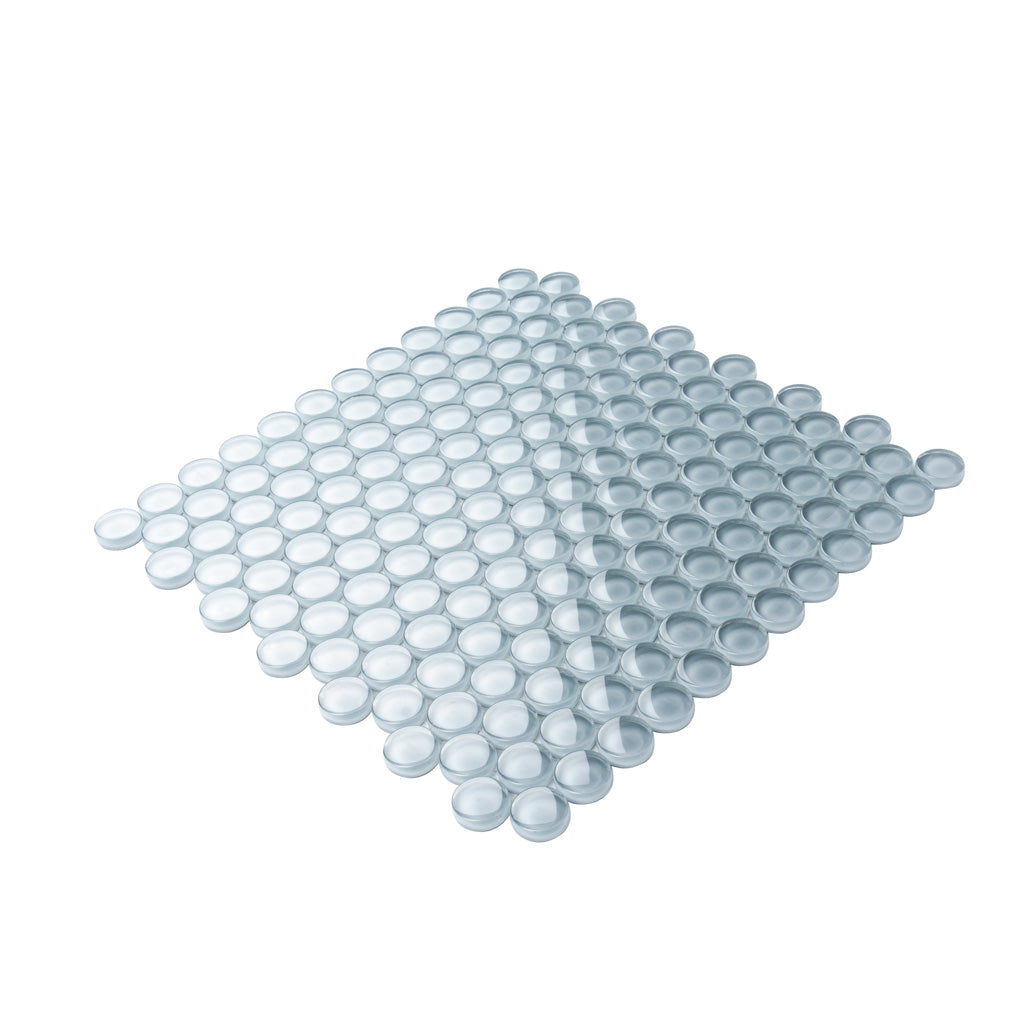 Gray 12x12 Glossy Penny Round Glass Mosaic Tile (5 pack, 5 sq ft/case)