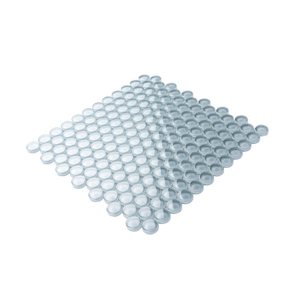 Gray 12x12 Glossy Penny Round Glass Mosaic Tile (5 pack, 5 sq ft/case)